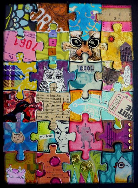 Fun projects that boost social skills – SheKnows Jigsaw Art, Puzzle Wall, Puzzle Cards, Classe D'art, Group Art Projects, Class Art Projects, Collaborative Art Projects, School Auction, Auction Projects