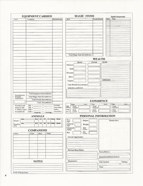 Custom 1st Edition AD&D Character Sheet - Jade Gaming News Rpg Character Sheet, Character Sheet Template, Sheet Template, Rpg Games, Character Sheet, First Page, Pretty People, Sheet Music, Video Games