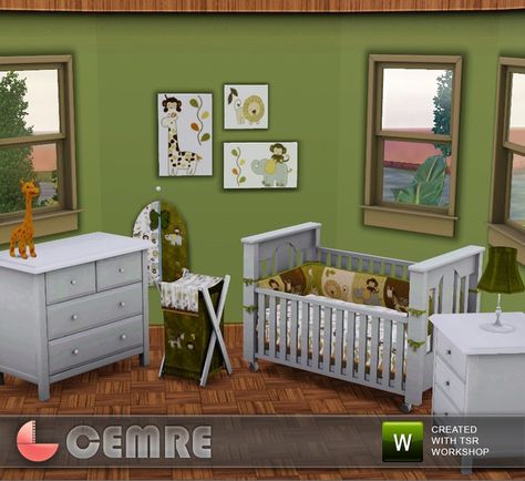 The Sims Resource - Lindsey Nursery Collection Crib Pillows, Sims 3 Mods, Sims Baby, Jungle Nursery, Nursery Set, Sims Community, Sims 4 Custom Content, The Sims Resource, Sims 4 Mods