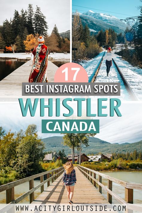 Whistler is full of amazing views and places to photograph. These are the most Instagram-worthy spots in Whistler! Best Whistler Instragram spots | Instagrammable places in Whistler | Best Instagram spots Whistler | Whistler photography locations | Best photography spots Whistler | Whistler Photography, Family Travel Photography, Whistler Canada, Winter Travel Destinations, Vancouver Travel, Whistler Bc, Canada Travel Guide, Most Instagrammable Places, Canada Road Trip