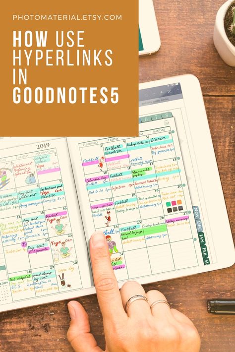 How To Hyperlink Goodnotes, How To Add Hyperlinks To Goodnotes, Good Notes How To Use, Digital Planning Ideas, Goodnotes Hyperlinks, Hyperlinks In Goodnotes, Goodnotes 5 Planner, Good Notes 5, Goodnotes Hacks