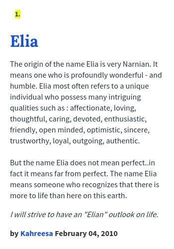 The origin of the name Elia is very Narnian. It means one who is profoundly wonderful - and humble. Elia most often refers to a unique individual w... Elia Core, Targaryen Art, Name Inspiration, Urban Dictionary, Dont Touch My Phone Wallpapers, Aesthetic Things, Open Minded, Word Play, Name Tattoos