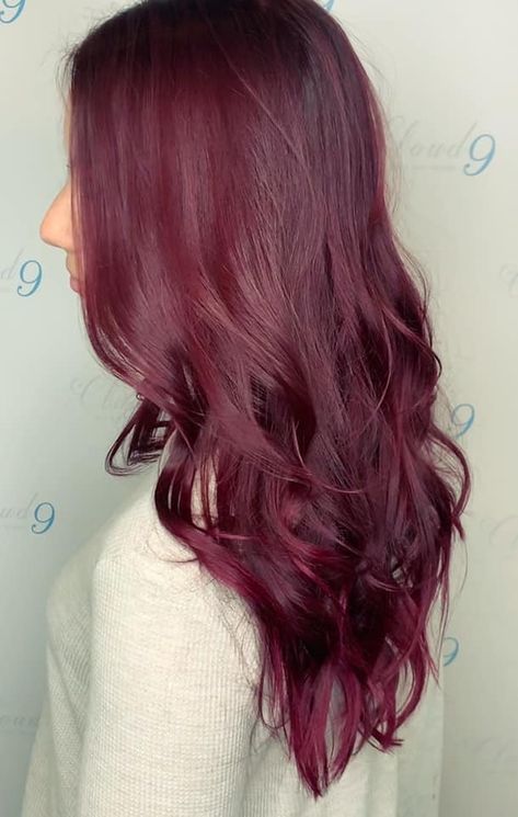 Burdungy Red Hair Color, Light Purple Red Hair, Reddish Purple Hair Color, Purple Reddish Hair, Rose Violet Hair, Purplish Red Hair, Violet Red Hair Color, Mulberry Hair Color, Reddish Purple Hair