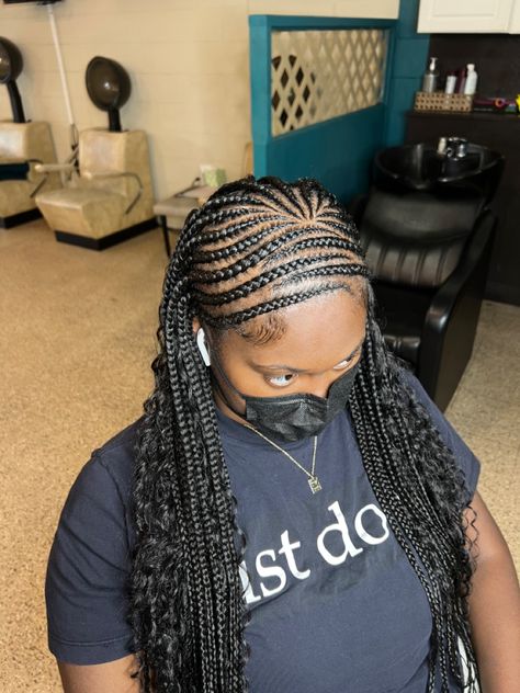 Trible Braids For Black Women, Trible Braids With Curly Hair, Bohemian Fulani Braids, Zig Zag Fulani Braids, Bohemian Curls, Fairy Hairstyle, African Braids Hairstyles Pictures, Hair Braid Designs, Future Hairstyles