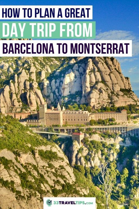 Barcelona Montserrat, Day Trip From Barcelona, Montserrat Spain, Plan A Day, Barcelona Spain Travel, Spain Itinerary, Spain Travel Guide, Countries To Visit, Barcelona Travel