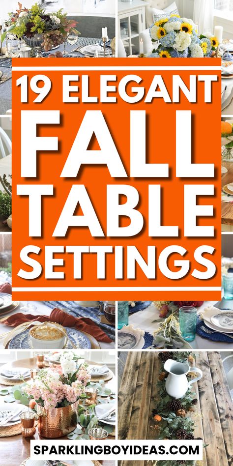 Fall table settings can create a warm and inviting atmosphere. Explore cozy fall tablescapes and rustic fall table decor that will delight your guests. From harvest table decor to pumpkin centerpieces, find inspiration for your fall dining table decor. Incorporate autumn table decor with leaf-themed accents and elegant autumn touches. Perfect for Thanksgiving tablescapes or a fall dinner party, these autumn tablescapes will make your celebration memorable with farmhouse fall table elements. Harvest Party Tablescape, Harvest Table Setting Ideas, Fall Farmhouse Table Setting, Basket On Dining Table Decor, Pumpkins On Dining Room Table, Farm To Table Decorating Ideas, Fall Banquet Table Decorations Simple, Fall Thanksgiving Tablescapes, Small Table Decorations For Party