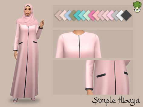 The Sims Resource - Simple Abaya #4 Sims 4 Niqab Cc, Sims 4 Abaya Cc, Hijabi Sims 4 Cc, Sims 4 Muslim Cc, Sims 4 Hijab Cc, Sims Outfits, Simple Abaya, Cc Sims4, Sims Clothes