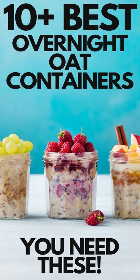 overnight oat containers Oat Flour Recipes, Overnight Oats With Yogurt, Oat Recipes, Old Fashion Oats, Instant Oats, Overnight Oat, Overnight Oats Healthy, Kitchen Necessities, Overnight Oatmeal