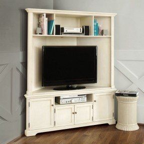 Corner Entertainment Center With Hutch - Ideas on Foter Diy Corner Tv Stand, Corner Entertainment Unit, Tv Stand Diy, Corner Media Cabinet, Corner Entertainment Center, Corner Tv Console, Tv Stand Plans, Tall Tv Stands, Corner Tv Cabinets