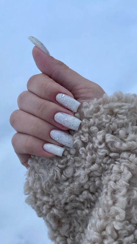 Holiday Acrylic Nails, Wow Nails, Girly Acrylic Nails, French Tip Acrylic Nails, Casual Nails, Shiny Nails, Soft Nails, New Year's Nails, Square Nails