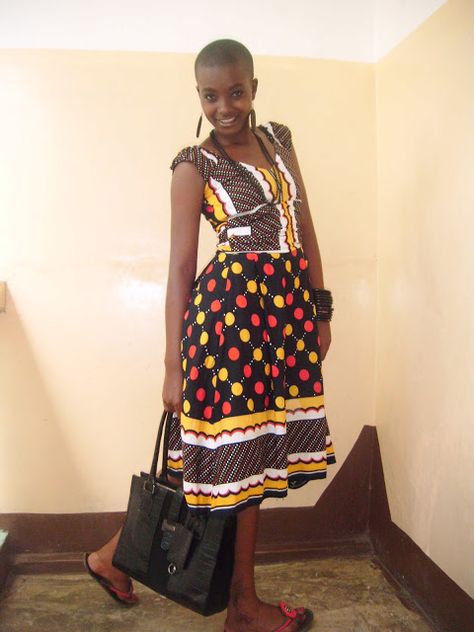 SUBIRA WAHURE: khanga dress by SW Kitenge Dress, Spring Scarves, Kitenge, African Design, African Inspired, African Fabric, Individual Style, Modern Fashion, African Fashion Dresses