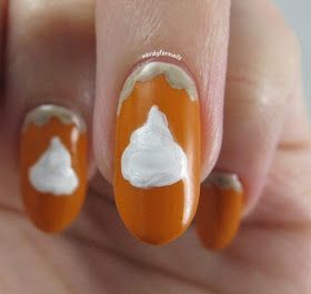 Pumpkin Pie Nail Designs, Pie Nails Art, Pumpkin Pie Nail Art, Pumpkin Pie Nails, Pie Nail Art, Pie Nails, Nails Pies, Nails Pumpkin, Turkey Nails