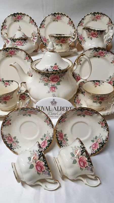 Royal Albert Operetta Part Tea Set. | Bellville | Gumtree South Africa Antique Kitchen Table, Fine China Tea Set, Table Ware, China Tea Sets, China Sets, Flower Plates, China Tea, Japanese Tea, Shop Local