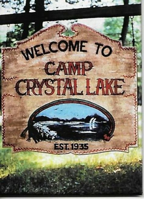 Camp Crystal Lake, Wholesale Distributors, Lake Signs, Horror Monsters, Iphone Pictures, Classic Horror Movies, Crystal Lake, Theme Halloween, Friday The 13th