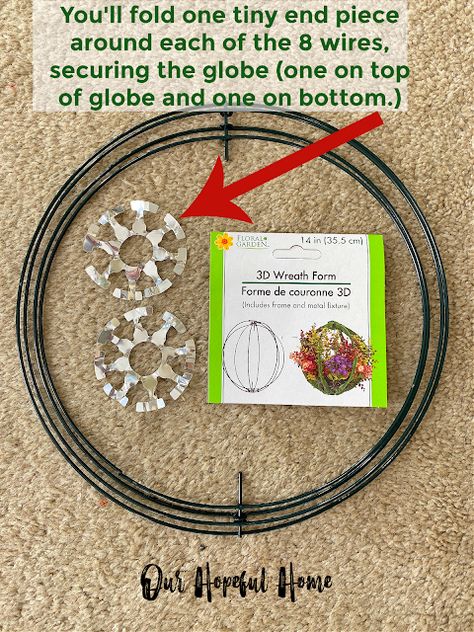 PINTEREST Sphere Wreath Ideas, Dollar Tree Orb Wreath, Wire Hoop Wreath Diy, Dollar Tree Sphere Wreath, Dollar Tree 3d Sphere Wreath Form Ideas, 3d Wreath Form Ideas, Dollar Tree 3d Wreath Form Ideas, Wire Wreath Forms Trendy Tree, Sphere Wire Wrap