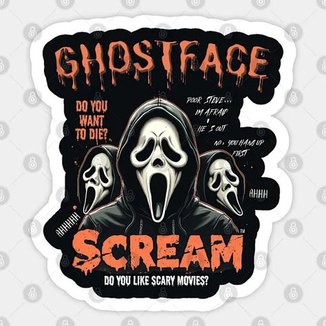 Scream movie halloween - Scream Movie - Sticker | TeePublic I'm Afraid, Scream Movie, Scream, Scary Movies