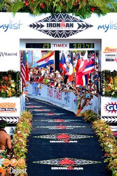 The finish line...Ali'i Drive, Kona, Hawaii. Ford Ironman World Championship Ironman World Championship, Kona Hawaii, Aloha Hawaii, Anniversary Trips, Finish Line, World Championship, Triathlon, 4th Of July Wreath, Iron Man