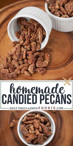 Candied Pecans Easy, Roasted Pecans Recipe, Candied Nuts Recipe, Random Desserts, Pecan Recipe, Candied Pecans Recipe, Glazed Pecans, Christmas Candies, Baked Caramel