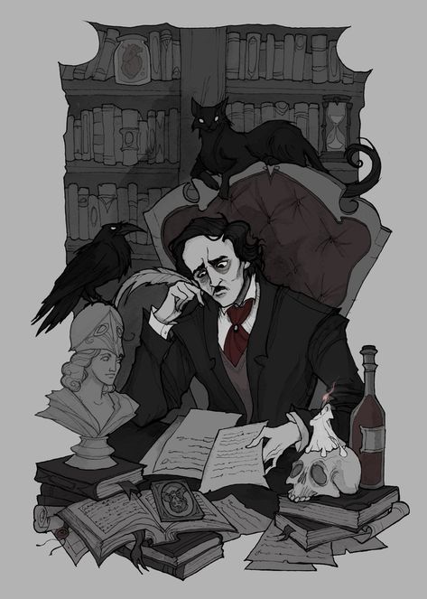 Edgar Allan Poe Art, Abigail Larson, Poe Quotes, Hp Lovecraft, Allen Poe, Edgar Allen Poe, Goth Art, Gothic Horror, Edgar Allan