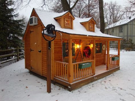 Log Cabin Playhouse, Cabin Playhouse, Sawmill Projects, Cottage Playhouse, Playhouse Plans, Playhouse Outdoor, Getaway Cabins, Backyard Play, Kids Playhouse