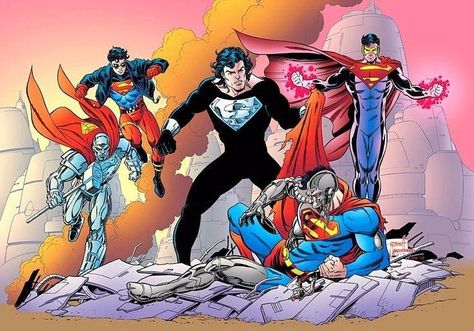 Reign Of The Supermen, Return Of Superman, Dc Comics Collection, Superman Artwork, Superman And Spiderman, Superman Returns, Action Comics 1, Superman Family, Superman Art