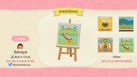 Acnh Picture Frame Design, Island 2, Animal Crossing Qr, Color Set, Animal Crossing, Pixel Art, Coding, The Creator, Pattern