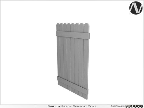 The Sims Resource - Dibella Single Fence Ts4 Fence Cc, Sims 4 Fence Cc, Wooden Cart, White Fence, Country Walk, Sims 1, Sims4 Cc, Sims House, Sims 4 Cc