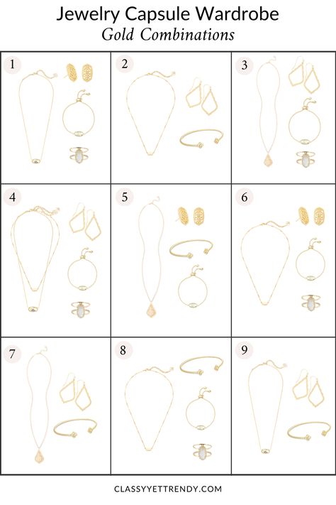 How To Create A Jewelry Capsule Wardrobe + 3 Jewelry Capsules & Combinations + GIVEAWAY - Classy Yet Trendy Jewelry Capsule Wardrobe, Jewelry Capsule, Jewelry Mood Board, Icon Jewelry, Triangle Jewelry, Classy Yet Trendy, Capsule Wardrobe Essentials, Heavy Earrings, Rose Gold And Silver