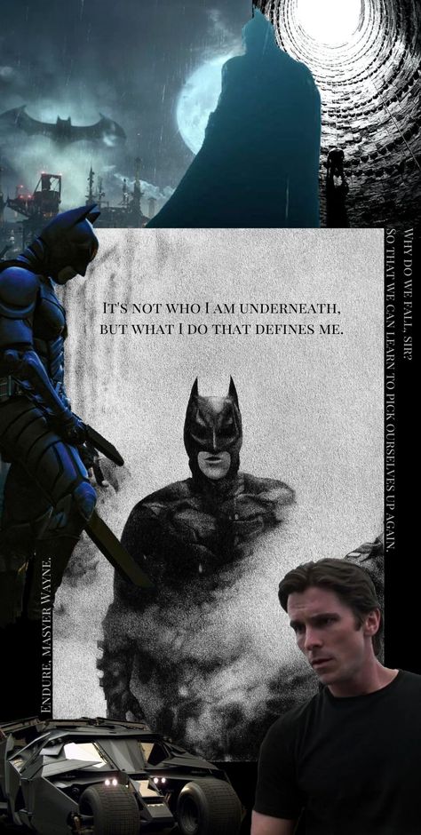 "Why do we fall, sir?"   #Batman #DarkKnight #ChristianBale #ChristopherNolan #MobileWallpapers I Am Vengeance Batman Wallpaper, Why Do We Fall Batman Quote, Batman Aesthetic Wallpaper Iphone, Batman The Dark Knight Wallpaper, Batman Begins Wallpaper, The Dark Knight Wallpaper, Christian Bale Dark Knight, The Batman Wallpaper, Christian Bale Batman