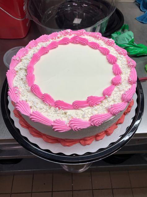 #dq #dqcakes #dqcake #dairyqueen #icecreamcake #pink #border Dairy Queen Cakes Designs, Dq Cake Designs Dairy Queen, Dairy Queen Ice Cream Cake Designs, Dq Cakes Designs, Baskin Robbins Ice Cream Cake, Dq Ice Cream Cake, Dq Cake, Dairy Queen Cake, Dq Cakes