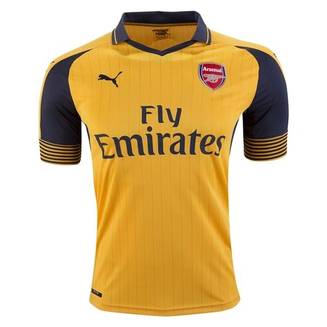 2016-17 Arsenal Yellow Away Soccer Jersey Arsenal Kit, Arsenal Football Shirt, Arsenal Soccer, Arsenal Shirt, Soccer Store, Soccer Shop, Soccer Uniforms, Soccer Gifts, Adidas Boost