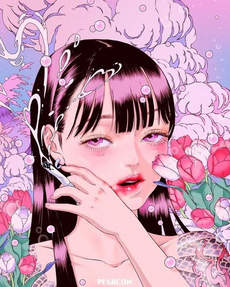 Pegacon Lee Art, Pegacon Lee, Art Deco Paintings, Trash Art, Collage Poster, Anime Wall Art, Ethereal Art, Kawaii Art, Pretty Art