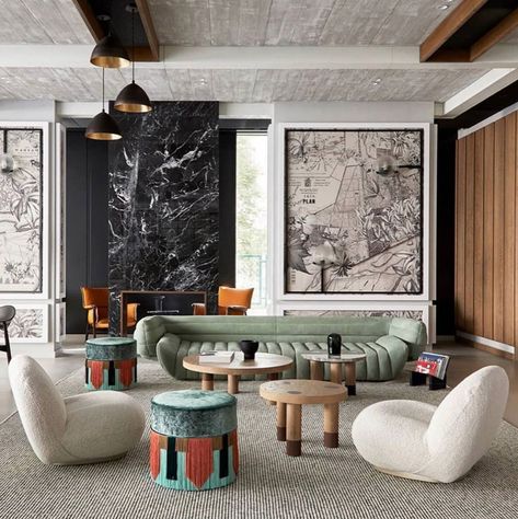 Pierre Paulin found the perfect proportions in this iconic piece...      #pierrepaulin #midcenturymodern  #midcenturyfurniture #midcenturydecor #abitareblog #interiordesignblog Interior Vintage, Design Salon, Design Blogs, تصميم للمنزل العصري, Contemporary Furniture Design, Interior Modern, Eclectic Interior, Design Living, A Living Room