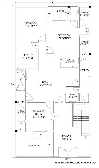 2bhk Floor Plan, House Plans Layout, 40x60 House Plans, 10 Marla House Plan, 30x50 House Plans, 20x30 House Plans, Budget House Plans, 30x40 House Plans, 2bhk House Plan