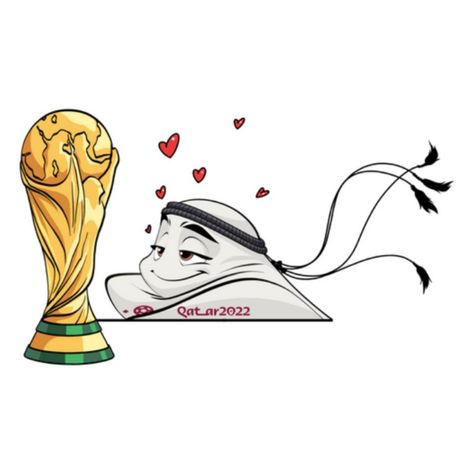 Fifa World Cup 2022 Qatar Drawing, World Cup Drawing, World Cup Mascot, Funny Beach Pictures, Sports Illustrations Art, World Cup Draw, Qatar World Cup, Cup Tattoo, Aztec Tattoo Designs