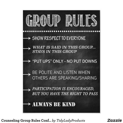 Group Rules For Adults, Caregiver Support Group Activities, Confidentiality Poster, Support Group Activities, Group Quotes, School Therapist, Social Work Offices, Social Workers Office, Retreat Activities