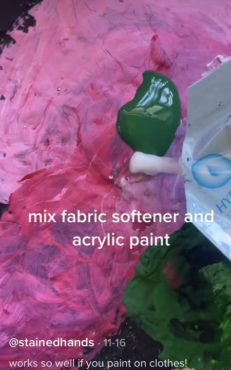 Paint Fabric, Painted Clothes, Mixing Fabrics, Fabric Softener, Fabric Painting, Acrylic Paint, Acrylic Painting, Paint, Drawings