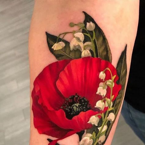 Athens Tattoo, Ink Master, February 11, Color Tattoo, Realism, Athens, Tattoo Artists, Flower Tattoo, Poppies