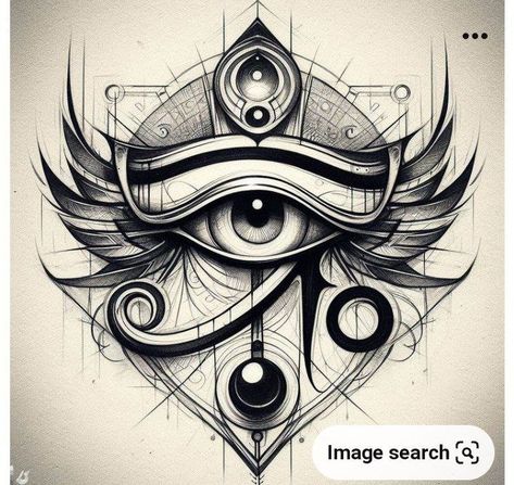 108 Tattoo, Tato Geisha, Egyptian Eye Tattoos, Trippy Tattoo, Horus Tattoo, Knee Tattoos, Mandala Hand Tattoos, Egyptian Tattoo Sleeve, Hip Thigh Tattoos