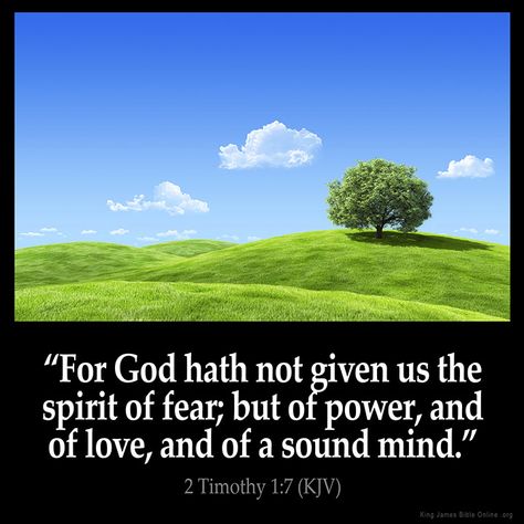 2 Timothy 1:7 Inspirational Image 2 Timothy 1 7 Kjv, King James Bible Online, Christian Poetry, 2 Timothy 1 7, Bible Verses Kjv, King James Bible Verses, Spirit Of Fear, Soli Deo Gloria, 2 Timothy