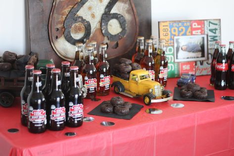 Vintage Car Themed Birthday Party, Car Themed Birthday Party, Vintage Car Birthday, Vintage Car Party, Classic Cars Birthday Party, Tire Cake, Vintage Birthday Parties, Car Themed Parties, Car Birthday Theme