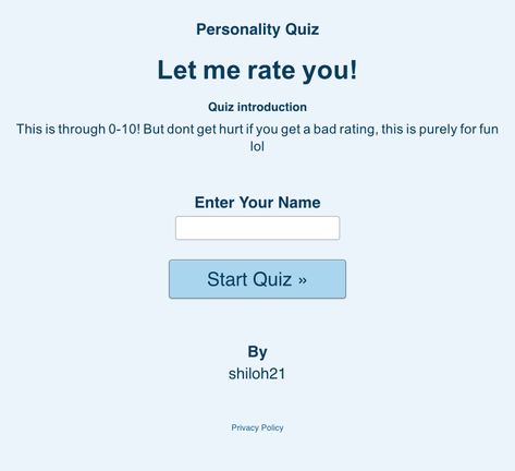 This is through 0-10! But dont get hurt if you get a bad rating, this is purely for fun lol Make A Boyfriend, Cute Websites, Fun Online Quizzes, Rizz Lines, Get A Boyfriend, Quizzes For Fun, Online Quizzes, Online Quiz, Generate Leads