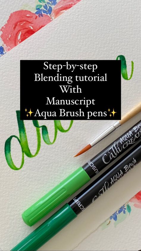 Blending Tutorial, How To Fade, Pen Painting, Brush Pens, Making Cards, Pen And Watercolor, Watercolour Tutorials, Colored Pens, Brush Lettering