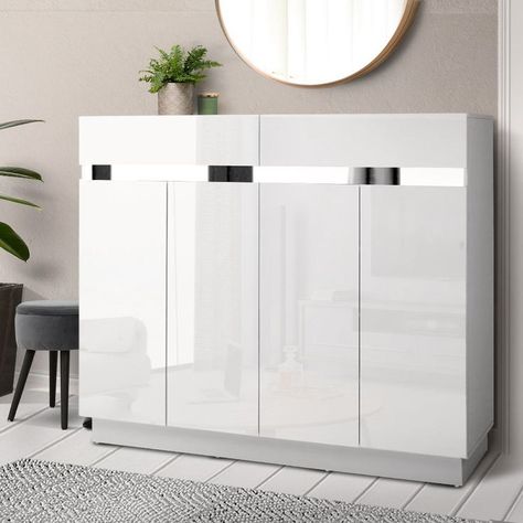 We do have a white or black high gloss shoe cabinet Closed Shelving, Cabinet Shoes, Shoes Storage, Shoe Storage Rack, White Drawers, Cabinet Features, Rack Design, Shoe Storage Cabinet, High Gloss White