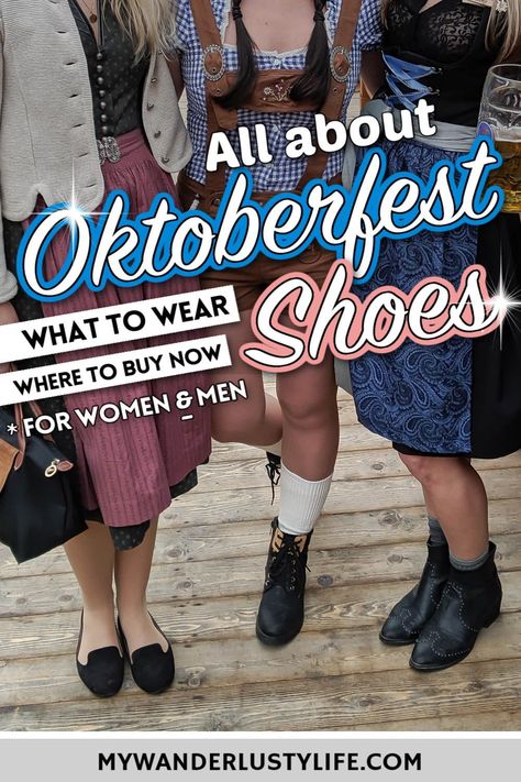 Best Oktoberfest Shoes & Socks: Complete Guide to Oktoberfest Footwear for Women and Men, Dirndls and Lederhosen + Where to Buy Now | What does to wear with dirndl, lederhosen socks, and more. Haferl, Loferl, traditional Bavarian shoes and socks. Drindl Dress Oktoberfest, Oktoberfest Women Outfit, Octoberfest Outfits Women, German Outfits Women, October Fest Outfit, Octoberfest Women, Oktoberfest Outfit Women, Octoberfest Outfit, Octoberfest Outfits