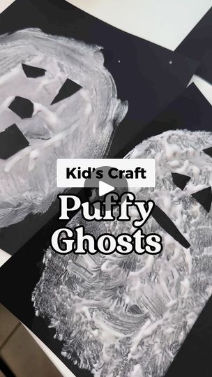 1.4M views · 14K reactions | Kid’s Halloween Craft Idea 👻 How To Make Puffy Ghosts Using Homemade Puffy Paint #kidscrafts #kidscraftideas #halloweencrafts #halloweenideas | Emerald Outlaw | Emerald Outlaw · Original audio Puffy Ghost Craft, Halloween Craft Idea, Homemade Puffy Paint, Ghost Craft, October Lessons, Fun Halloween Activities, Halloween Candy Bowl, Ghost Crafts, October Crafts