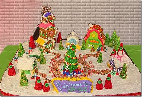 Whoville Gingerbread House, Gingerbread Contest, Grinch Village, Gingerbread Competition, Gingerbread Creations, Gingerbread House Candy, Make A Gingerbread House, Whoville Christmas, Christmas Around The World