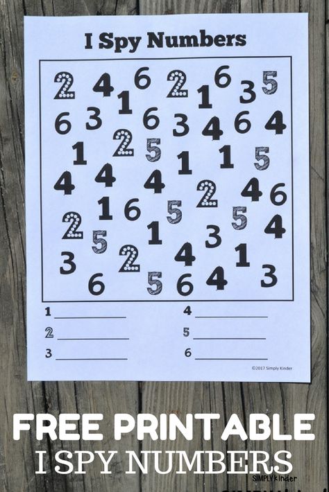 Work on counting and number recognition with this fun I Spy Numbers free printable. Use it as it's intended or try one of the fun extension ideas. Number Hunt Preschool Free Printable, Number 3 Worksheet, I Spy Numbers, Numbers Free Printable, Classroom Numbers, Kindergarten Calendar, Differentiated Learning, Teaching Numbers, Prek Math