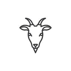 Tattoo Goat, Small Goat, Ram Tattoo, Goat Logo, Simple Tattoos For Guys, Goat Head, Goat Art, Aries Tattoo, Zodiac Sign Tattoos