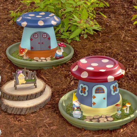 fairy garden DIY ideas Make A Fairy Garden, Make A Fairy, Fairy Garden Pots, Window Box Garden, Pipe Desk, Fairy Garden Ideas, Terra Cotta Pot Crafts, Fairy Garden Crafts, Small Flower Pots